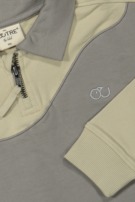 Viggo | Trui met rits | Sand - Stone