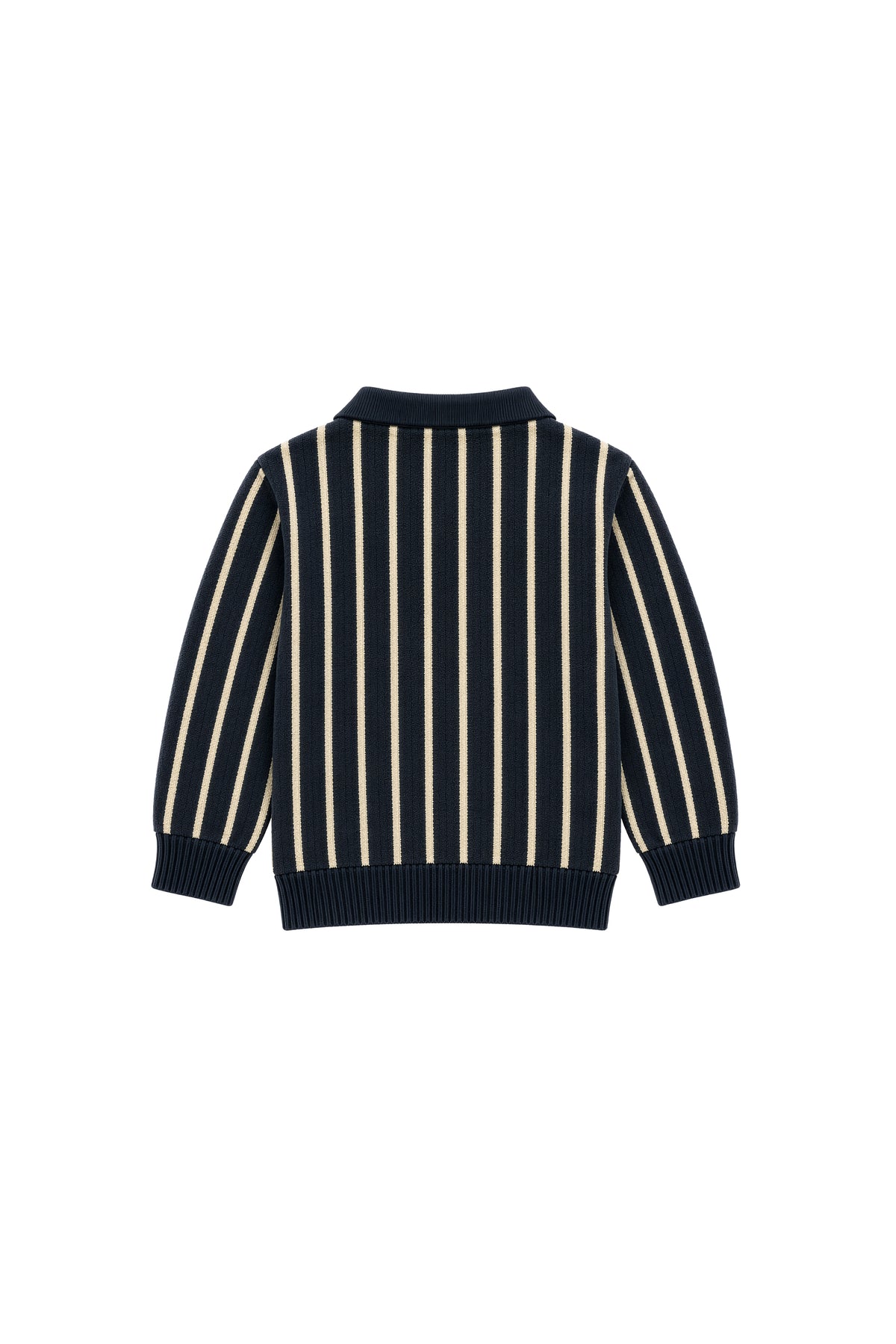 Louis | Bouclé polo shirt | Blue Nights - Dove