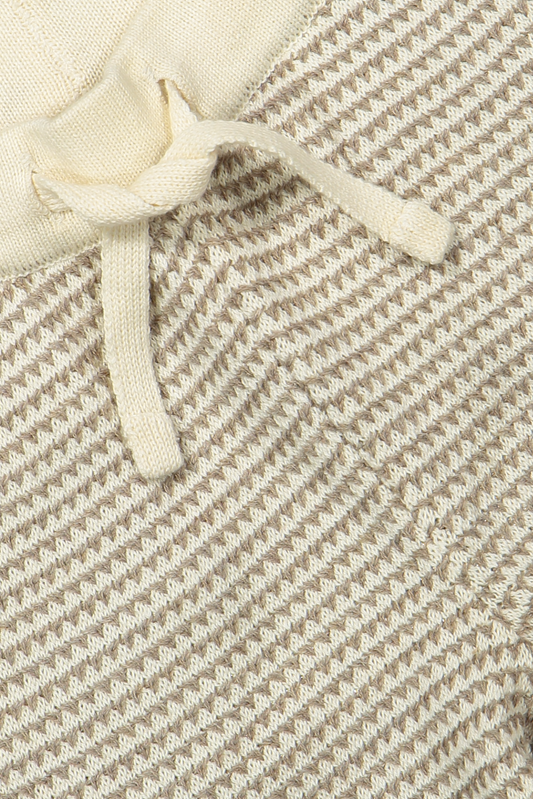 Raphael | Korte broek met structuur | Cloud White - Sand