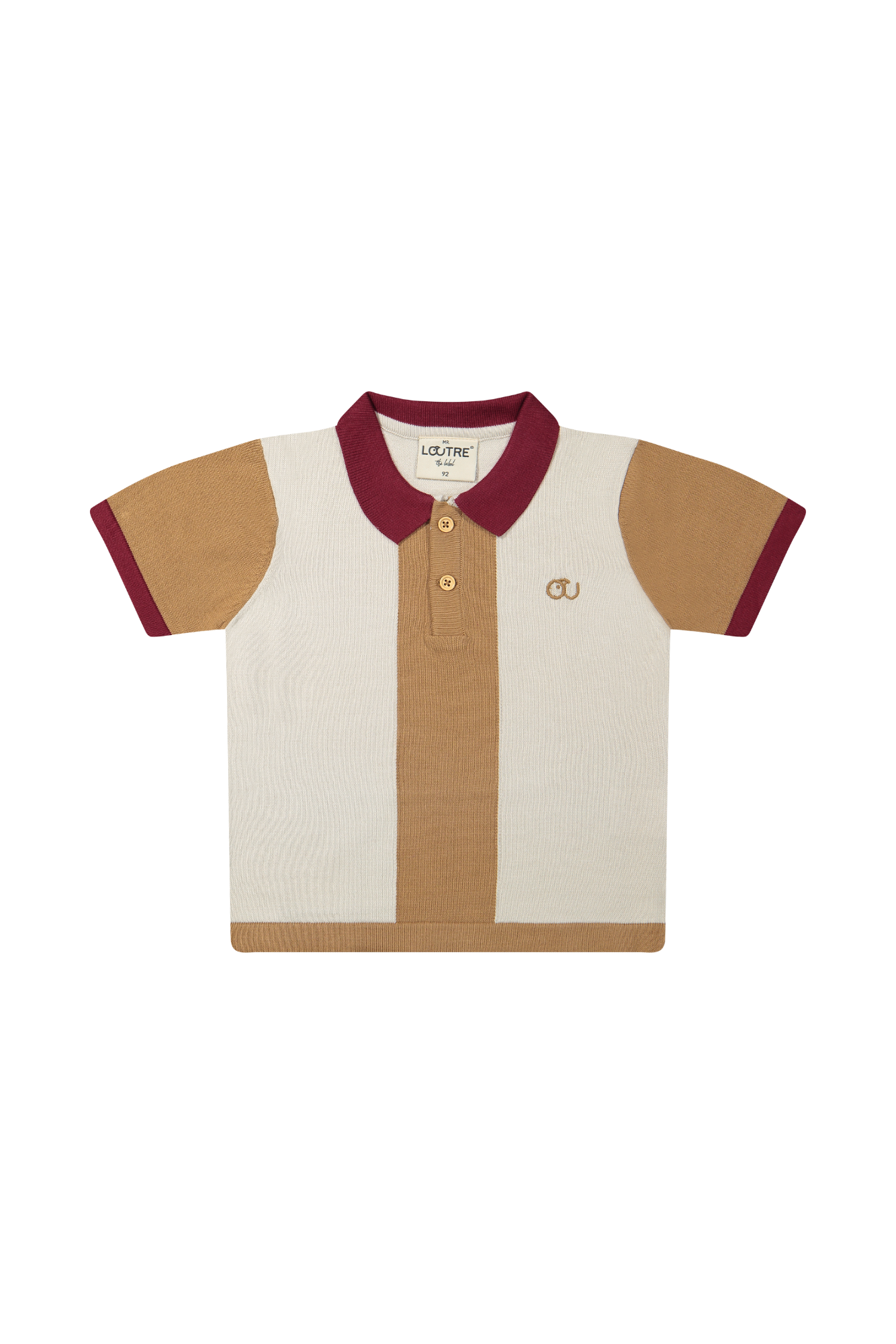 Voorkant Olaf polo voor jongens in de kleur bruin