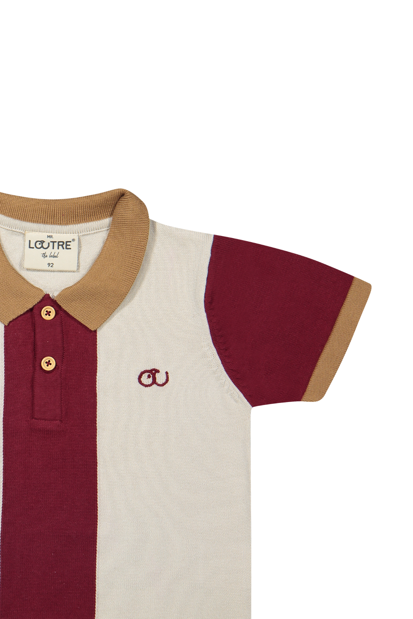 Meerkleurige jongens poloshirt Olaf rood