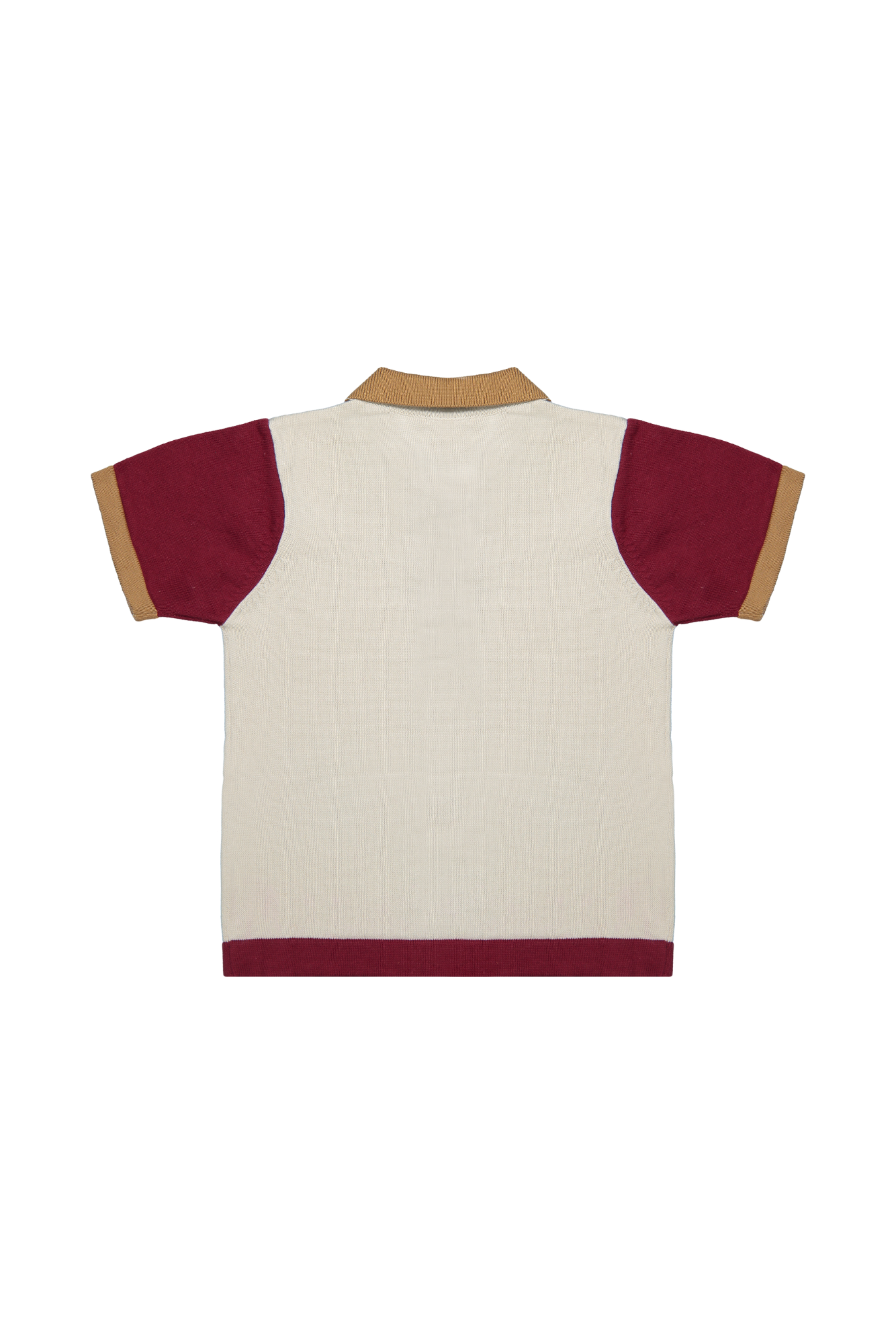 Achterkant Olaf polo voor jongens in de kleur rood