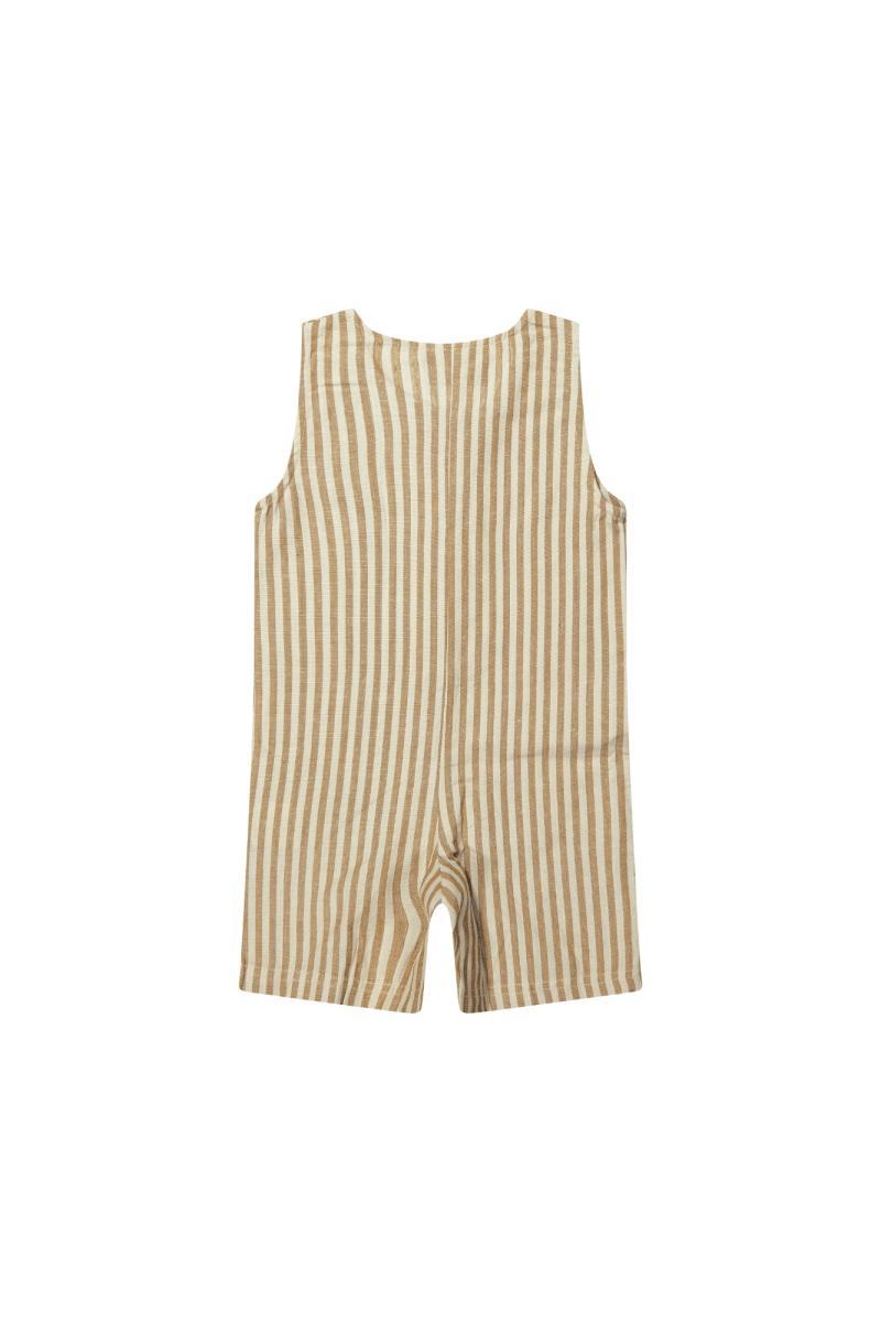 Benjamin | Playsuit | Mud Brown stripe - Mr. Loutre - Jumpsuits & Playsuits