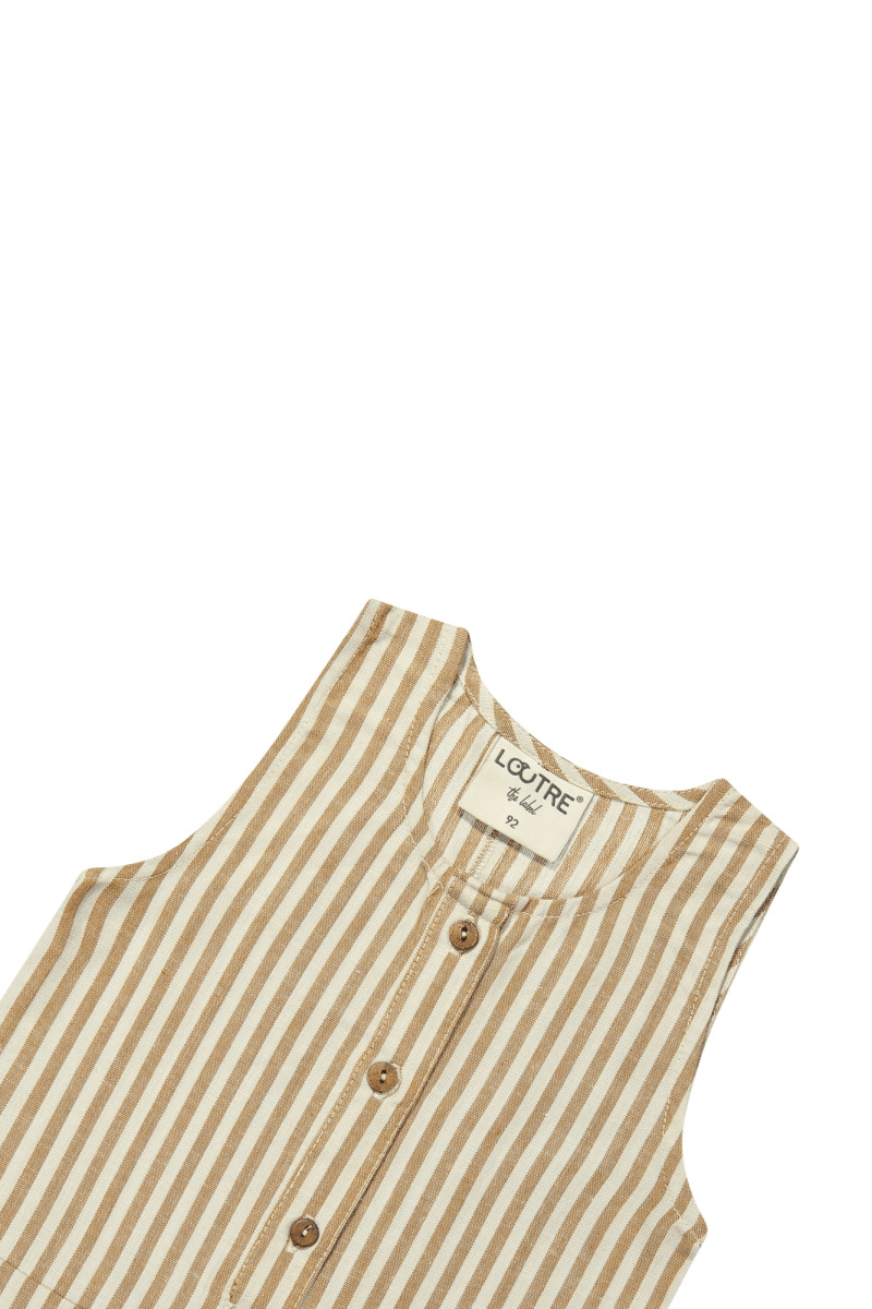 jongens-kleding-playsuit-salopette-linnen-gestreept-bruin-close-up