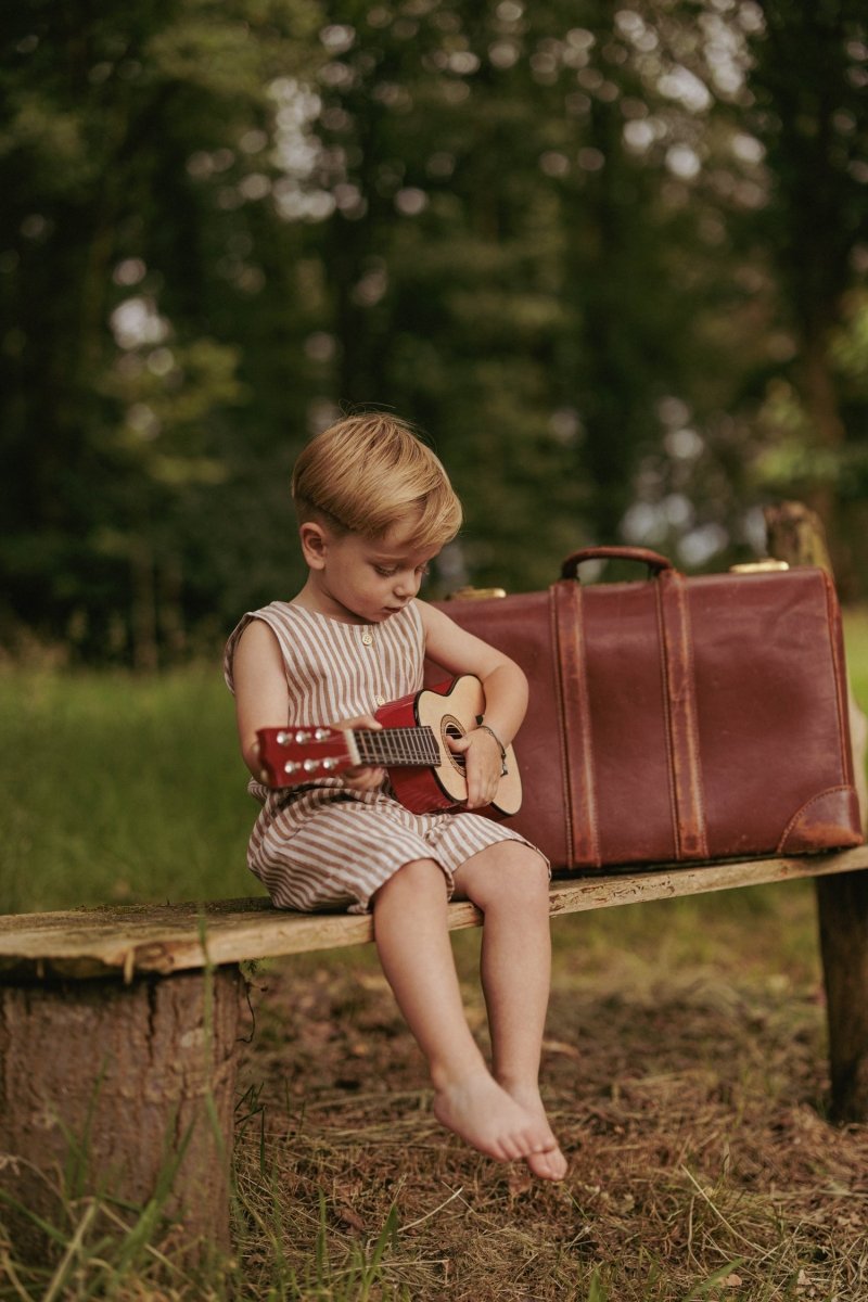 Benjamin | Playsuit | Mud Brown stripe - Mr. Loutre - Jumpsuits & Playsuits