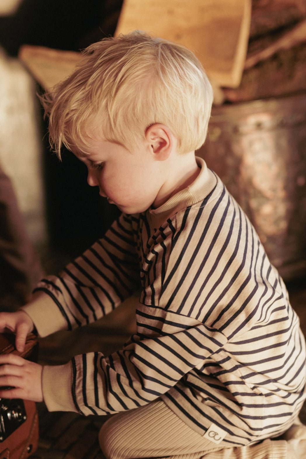 Ivar | Gestreepte longsleeve | Pure Cashmere - Blue Nights - Mr. Loutre - Shirts & Blouses