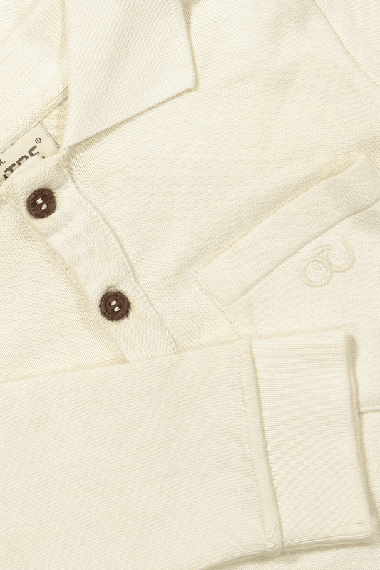 Louis | Polo longsleeve | Cloud White - Mr. Loutre - Shirts & Polo's