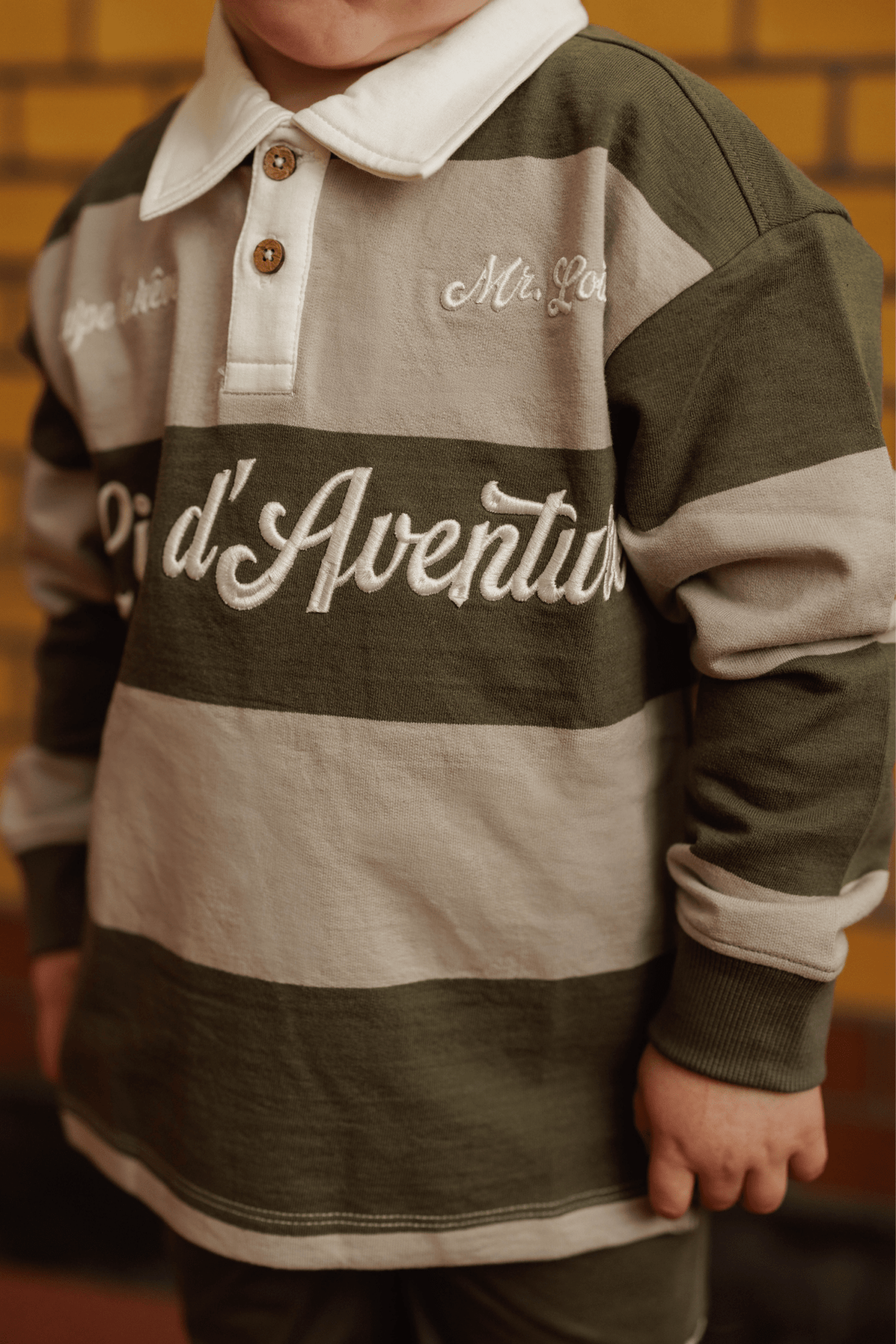 Mees | Rugby poloshirt | Leaf - Mr. Loutre - Truien & Vesten