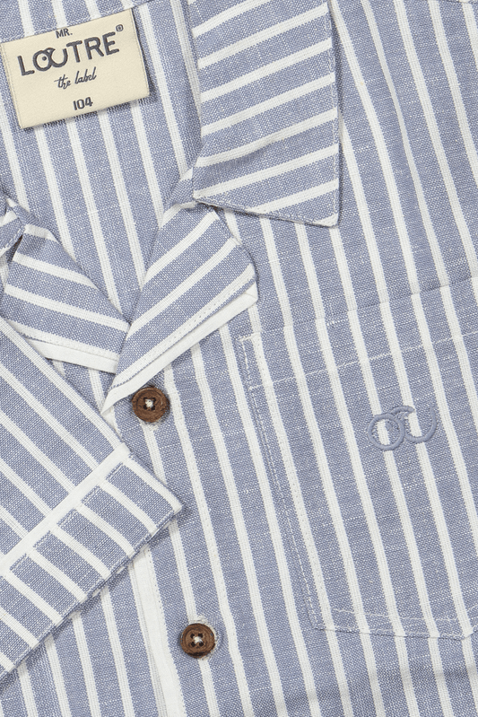 Milo | Blouse jongens | Sky - Cloud White - Mr. Loutre - Shirts & Polo's