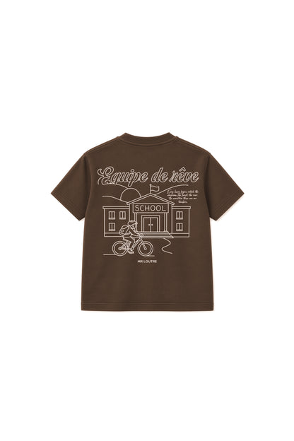 Abel | T-shirt met print | Choco