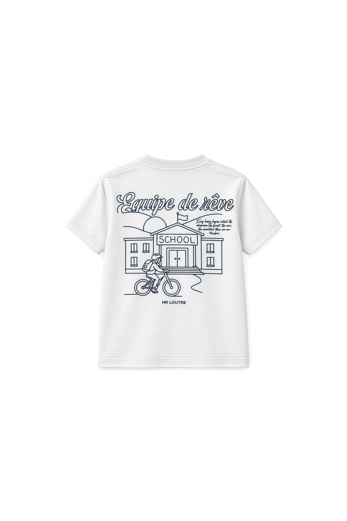 Abel | T-shirt met print | Cloud White