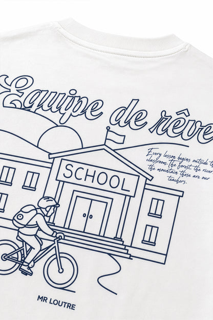 Abel | T-shirt met print | Cloud White