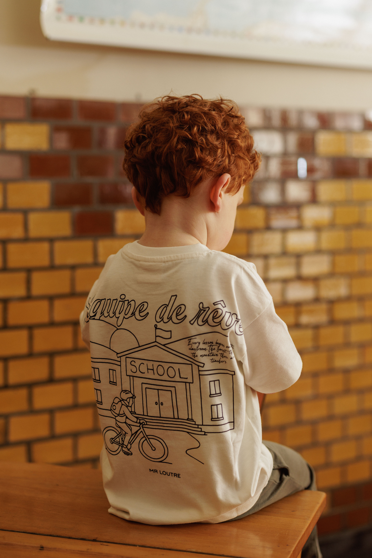 Abel | T-shirt met print | Cloud White
