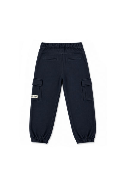 Jorne | Herringbone cargo trouser | Blue Nights