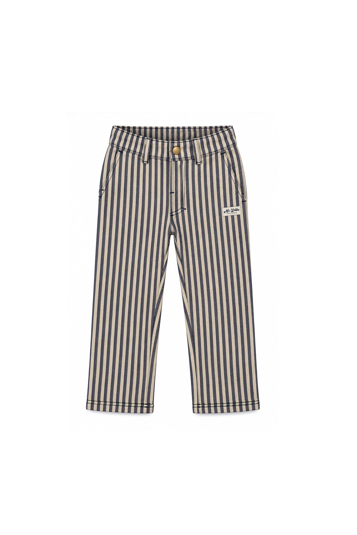 Mikal | Gestreepte straight fit  | Blue Nights - Dove