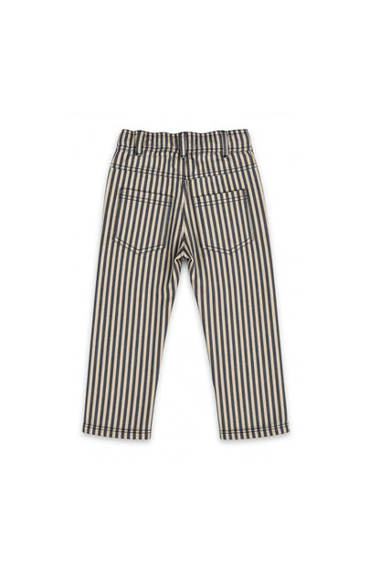 Mikal | Gestreepte straight fit  | Blue Nights - Dove