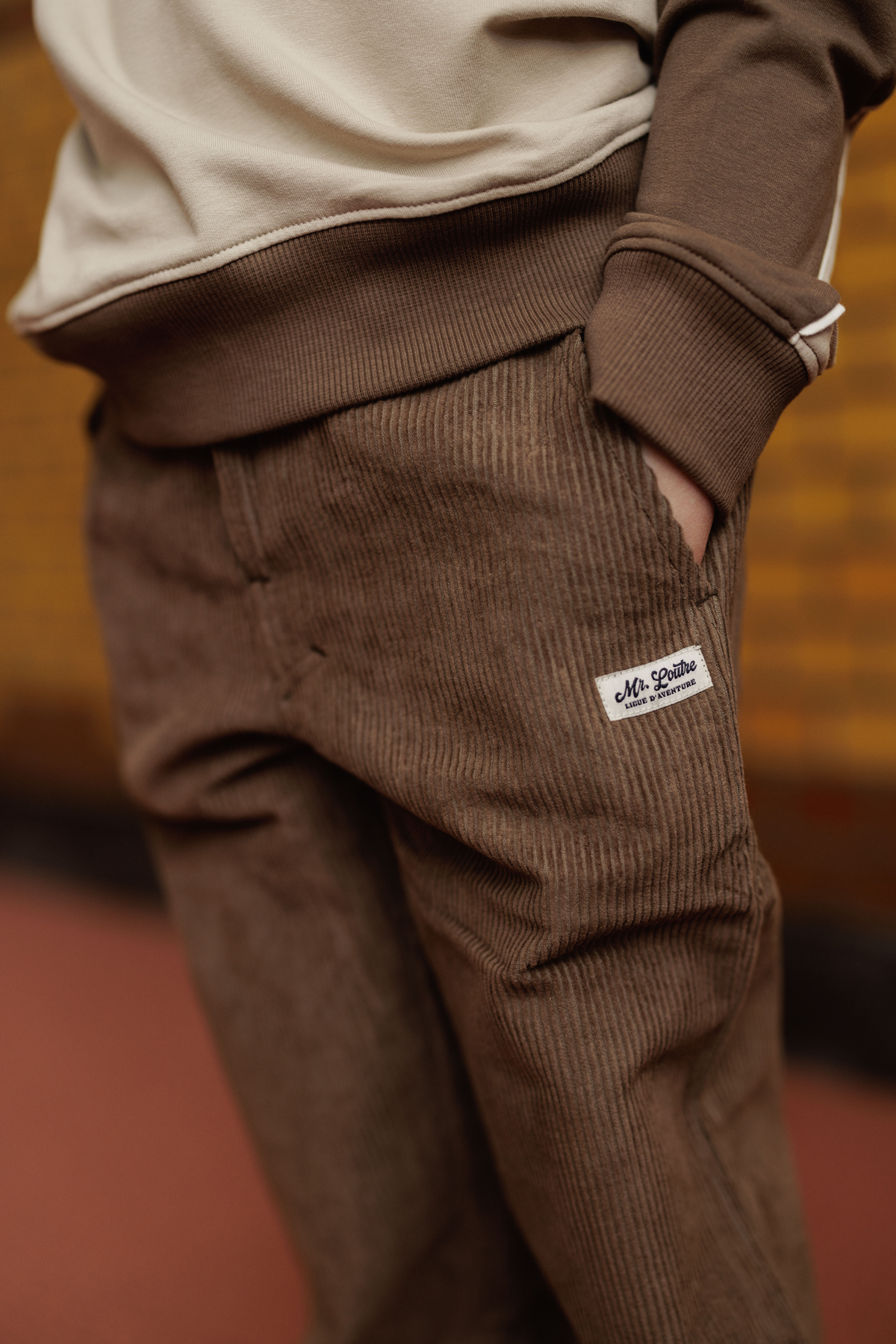 Balder | Corduroy straight fit  | Choco