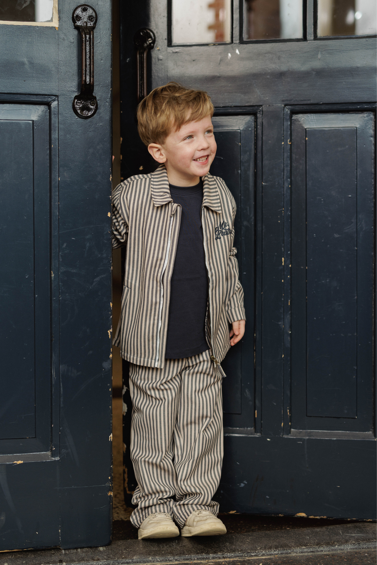 Vidar | Gestreept vest met rits | Blue Nights