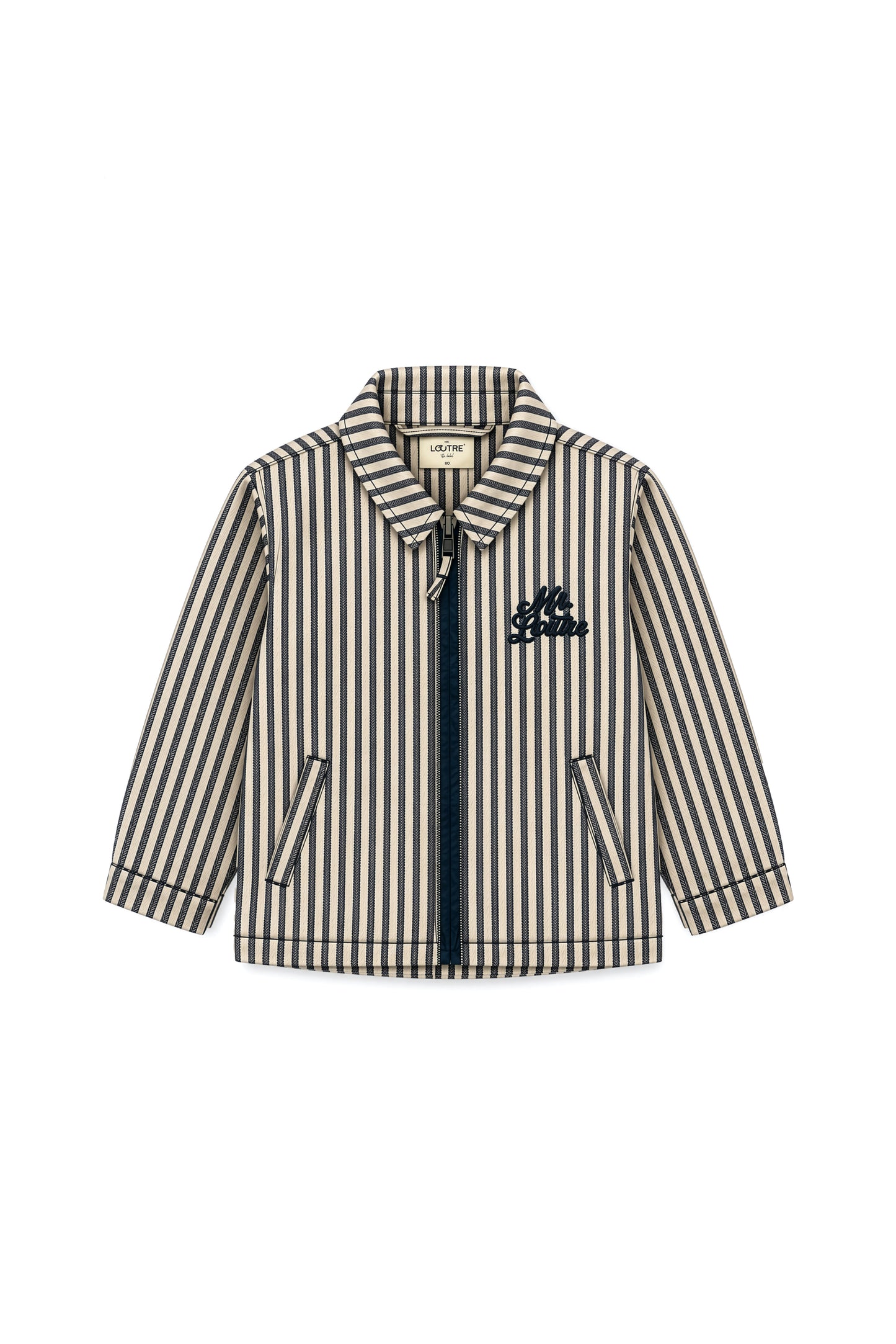 Vidar | Gestreept vest met rits | Blue Nights