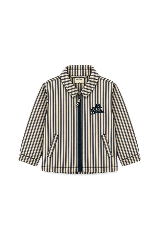 Vidar | Gestreept vest met rits | Blue Nights