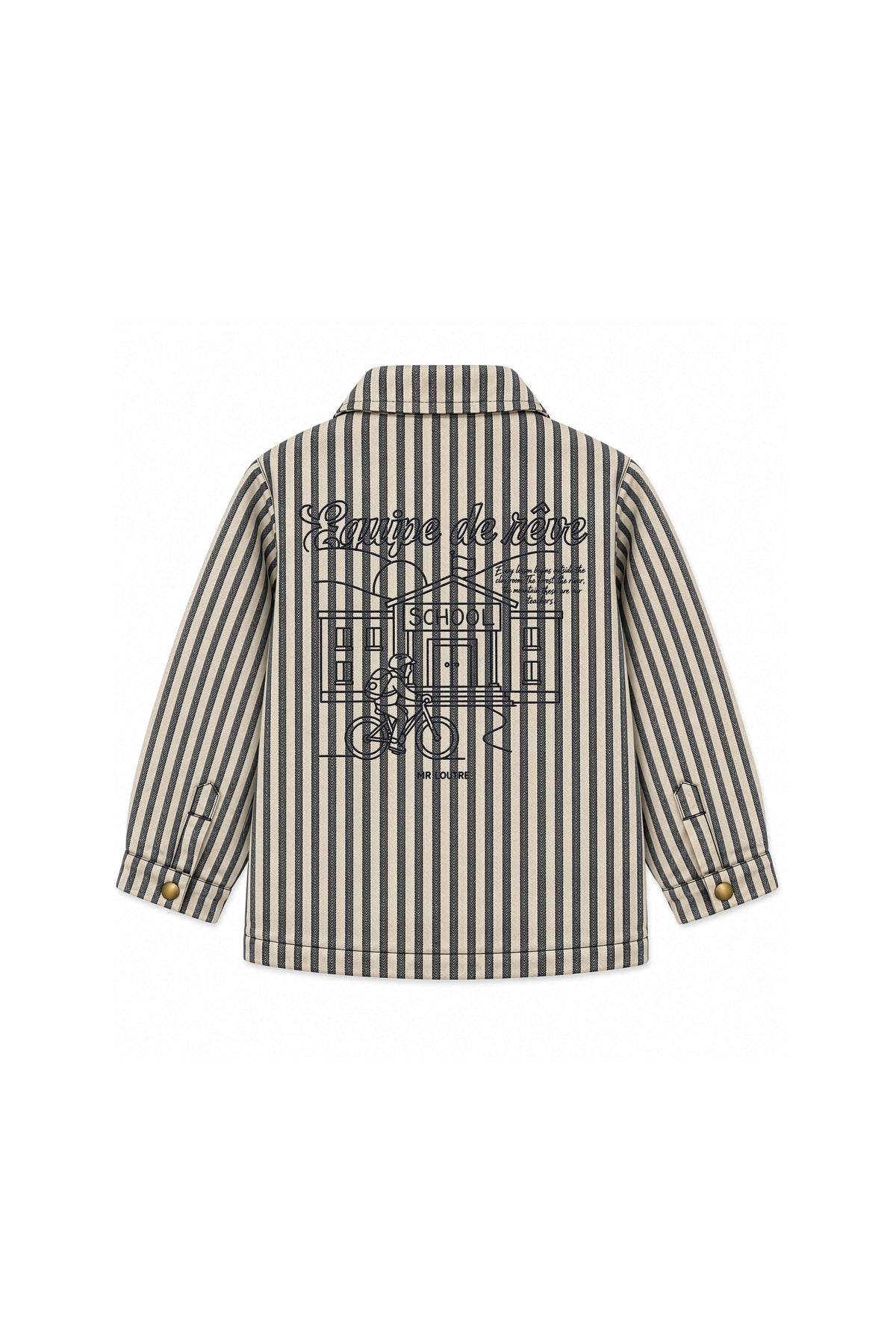 Vidar | Gestreept vest met rits | Blue Nights