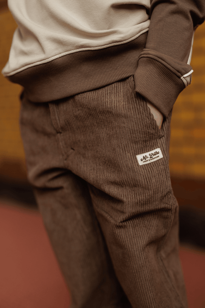 Balder | Corduroy straight fit | Choco - Mr. Loutre - Lange broeken