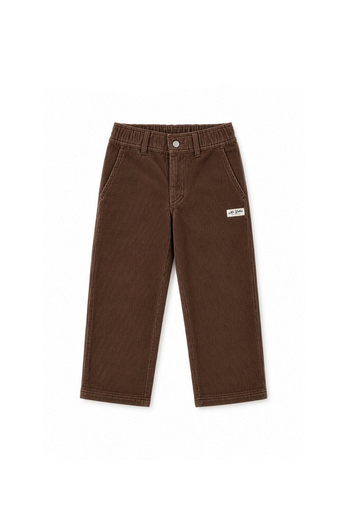 Balder | Corduroy straight fit | Choco - Mr. Loutre - Lange broeken