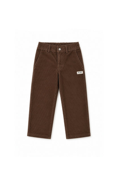 Balder | Corduroy straight fit | Choco - Mr. Loutre - Lange broeken