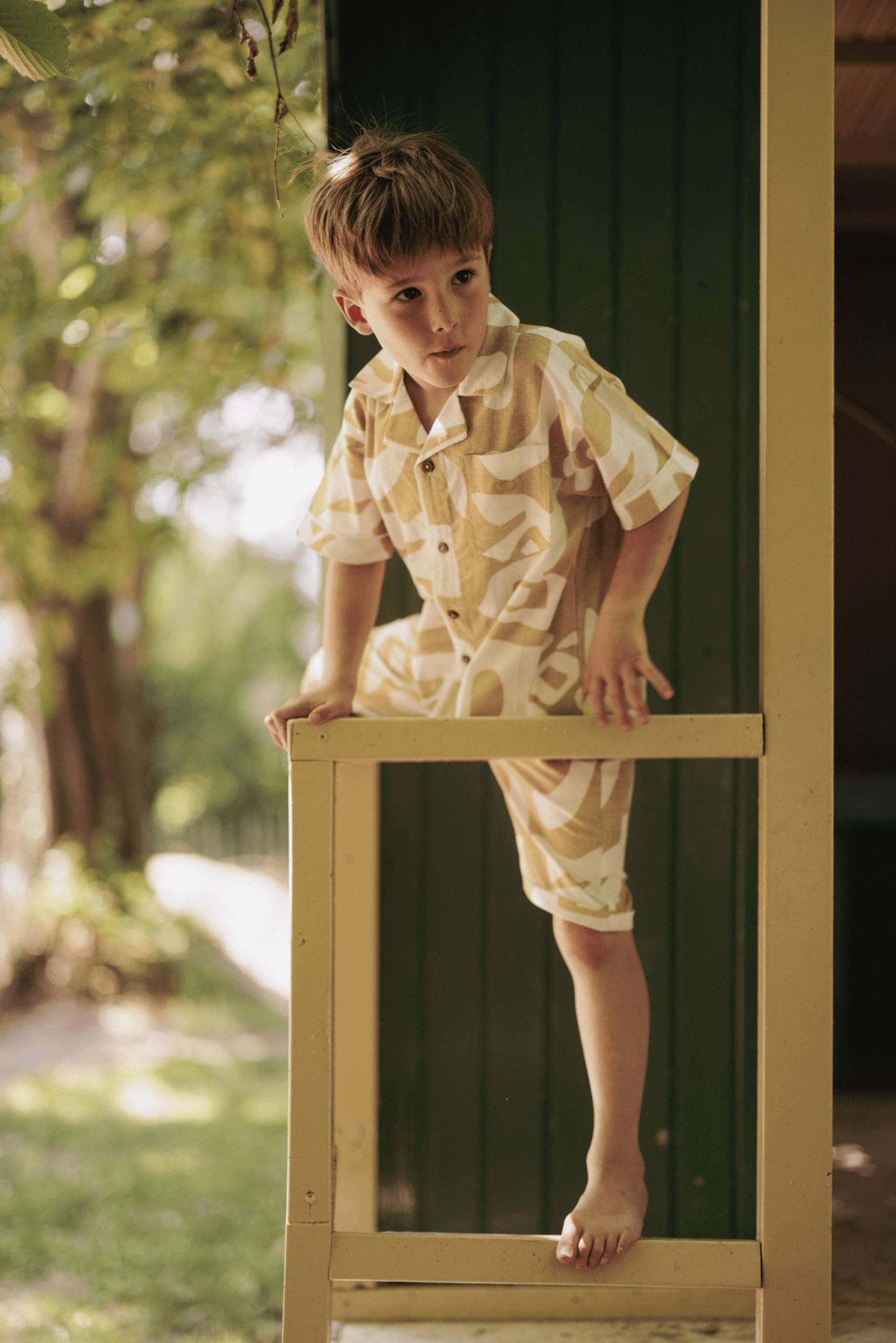 Brent | Korte broek linnen | Dune - Cloud White - Mr. Loutre - Korte Broeken