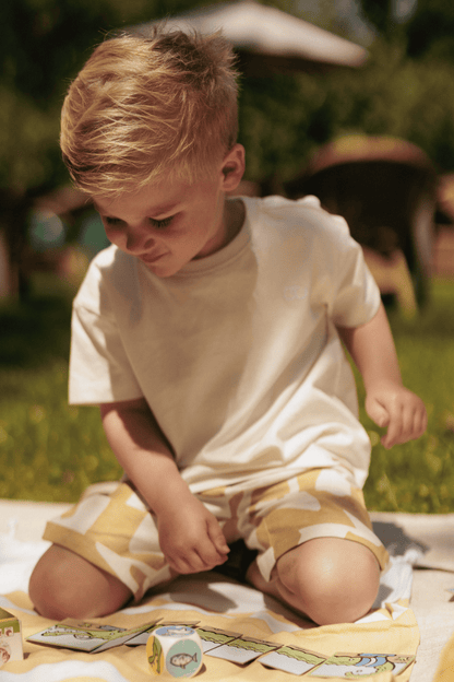 Brent | Korte broek linnen | Dune - Cloud White - Mr. Loutre - Korte Broeken