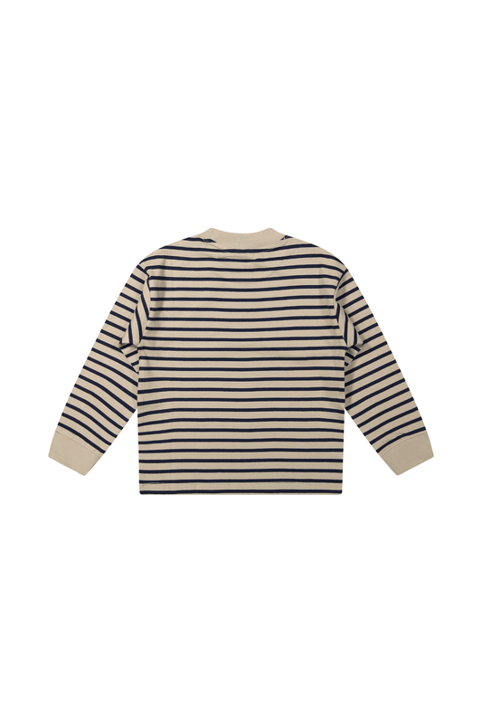 Ivar | Gestreepte longsleeve | Pure Cashmere - Blue Nights - Mr. Loutre - Truien & Vesten