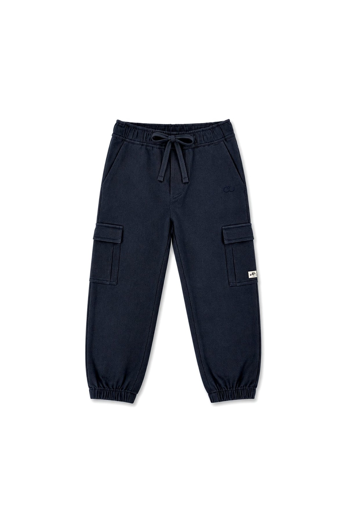 Jorne | Herringbone cargo trouser | Blue Nights - Mr. Loutre - Lange broeken