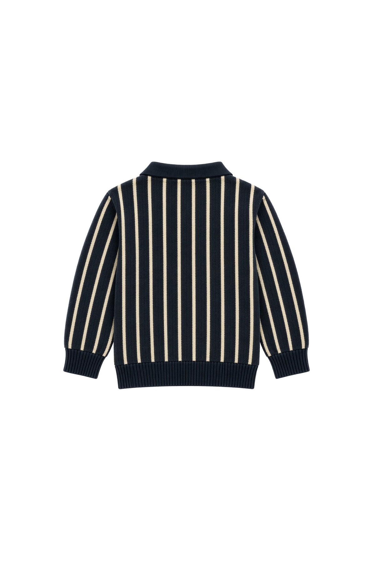 Louis | Bouclé polo shirt | Blue Nights - Dove - Mr. Loutre - Shirts & Blouses