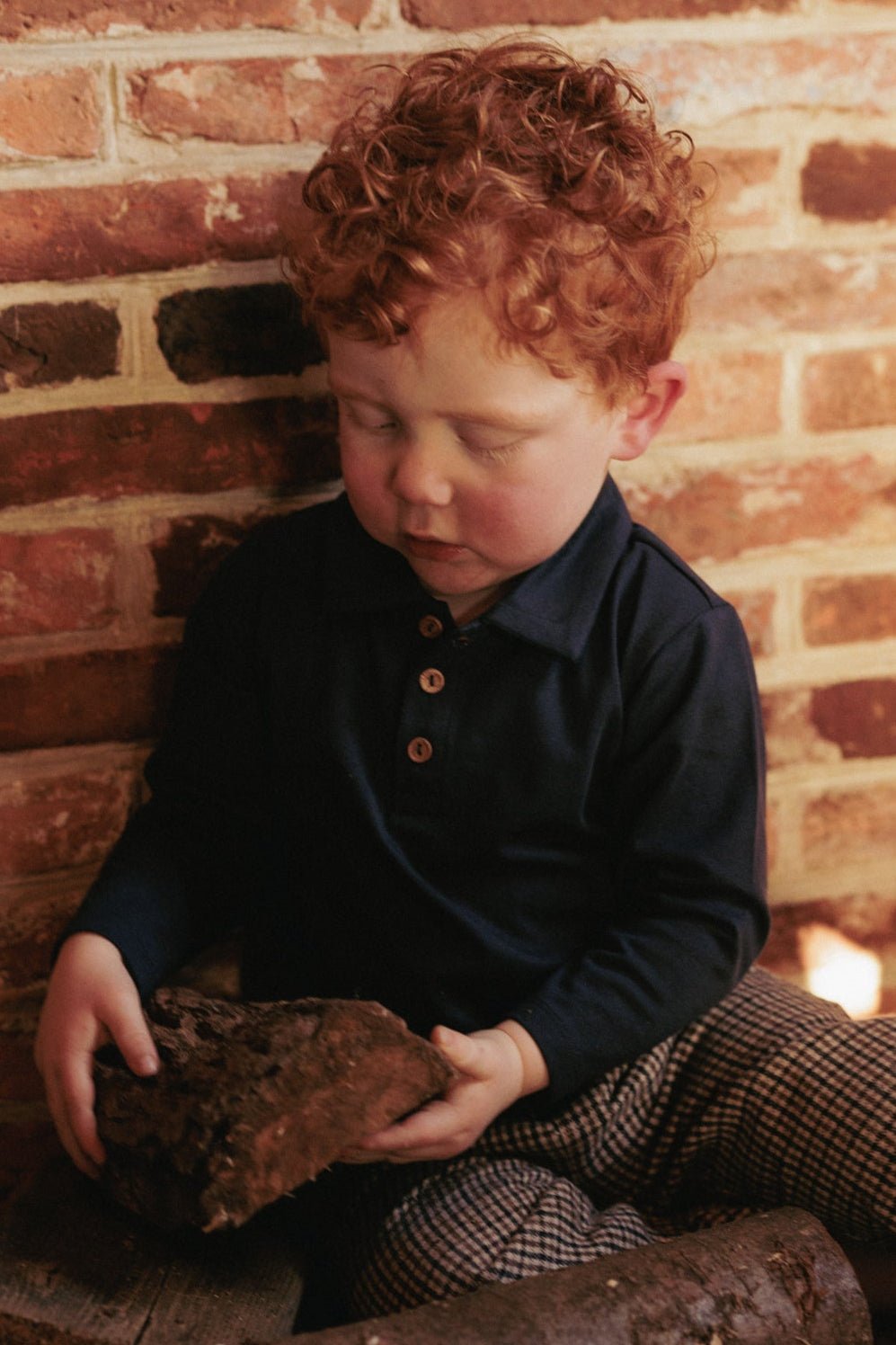 Louis | Longsleeve polo | Blue Nights - Mr. Loutre - Shirts & Blouses