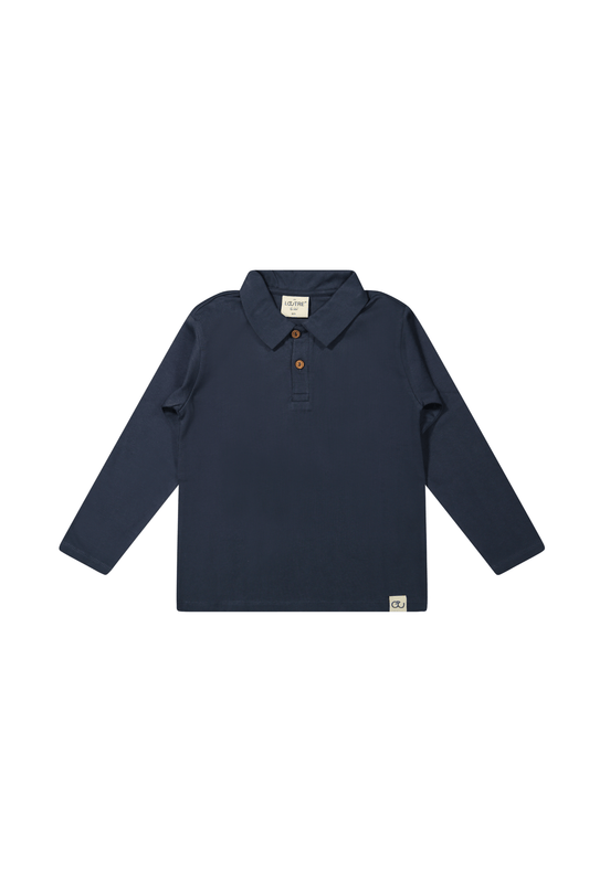 Louis | Longsleeve polo | Blue Nights - Mr. Loutre - Truien & Vesten