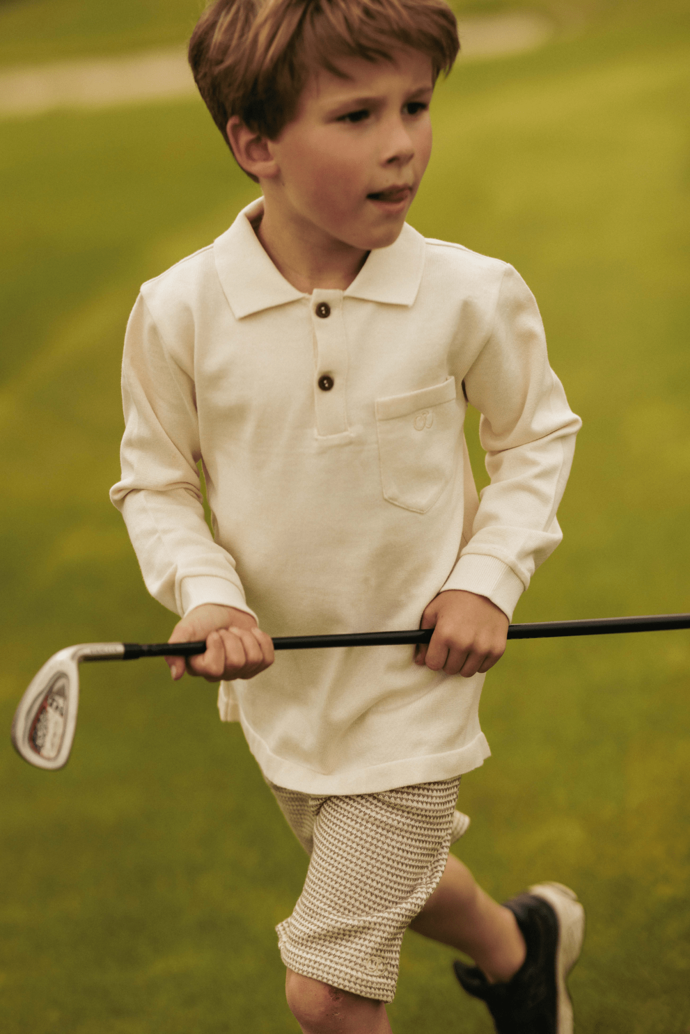 Louis | Polo longsleeve | Cloud White - Mr. Loutre - Shirts & Polo's