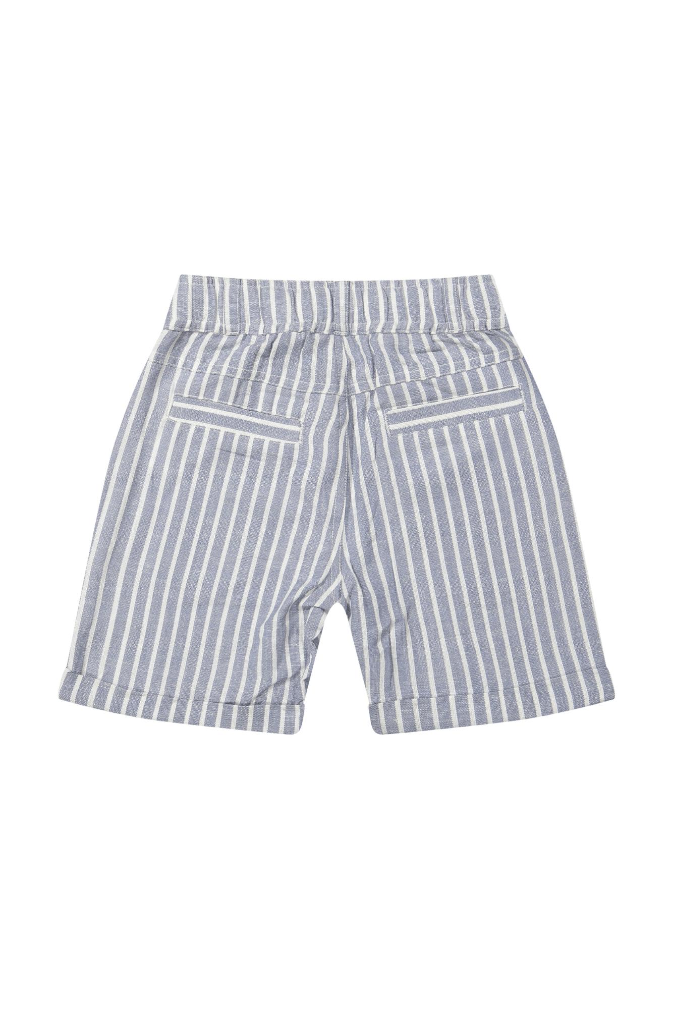 Mattis | Korte broek linnen | Sky - Cloud White streep - Mr. Loutre - Korte Broeken