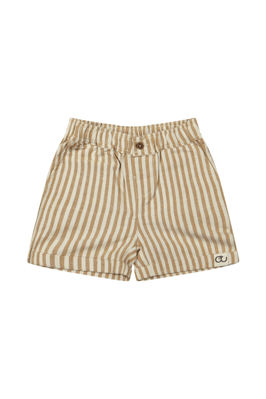 Mattis | Short | Mud Brown stripe - Mr. Loutre - Korte Broeken