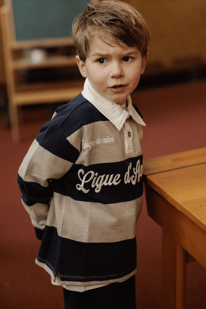Mees | Rugby poloshirt | Blue Nights - Mr. Loutre - Truien & Vesten