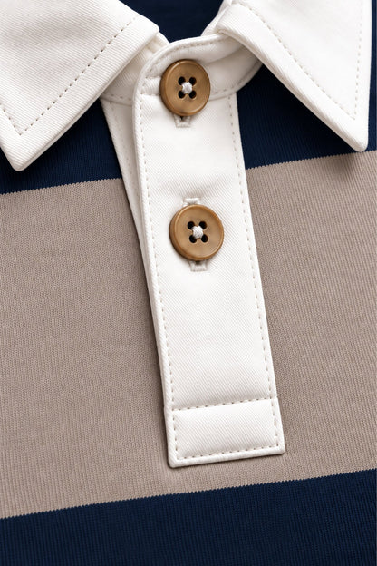 Mees | Rugby poloshirt | Blue Nights - Mr. Loutre - Truien & Vesten