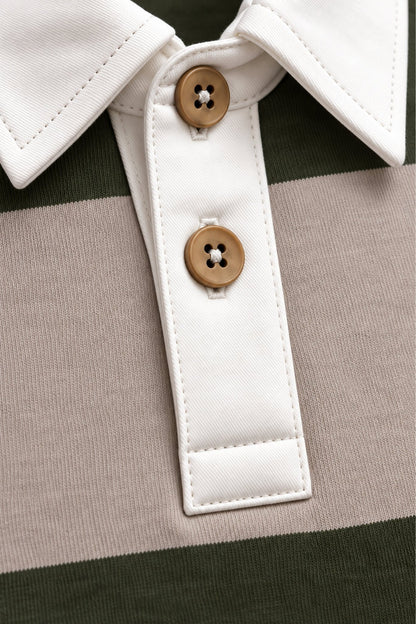 Mees | Rugby poloshirt | Leaf - Mr. Loutre - Truien & Vesten
