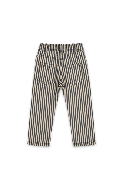 Mikal | Gestreepte straight fit | Blue Nights - Dove - Mr. Loutre - Lange broeken