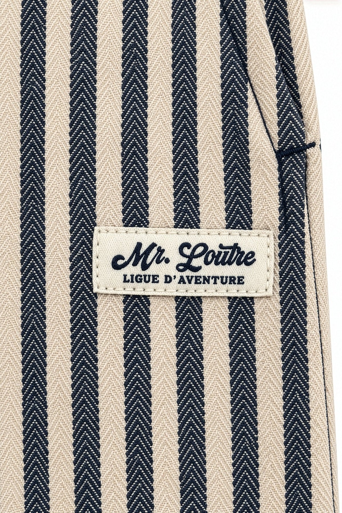 Mikal | Gestreepte straight fit | Blue Nights - Dove - Mr. Loutre - Lange broeken