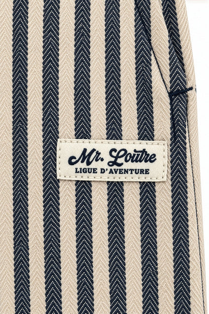 Mikal | Gestreepte straight fit | Blue Nights - Dove - Mr. Loutre - Lange broeken