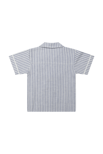 Milo | Blouse jongens | Sky - Cloud White - Mr. Loutre - Shirts & Polo's