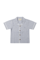 Milo | Blouse jongens | Sky - Cloud White