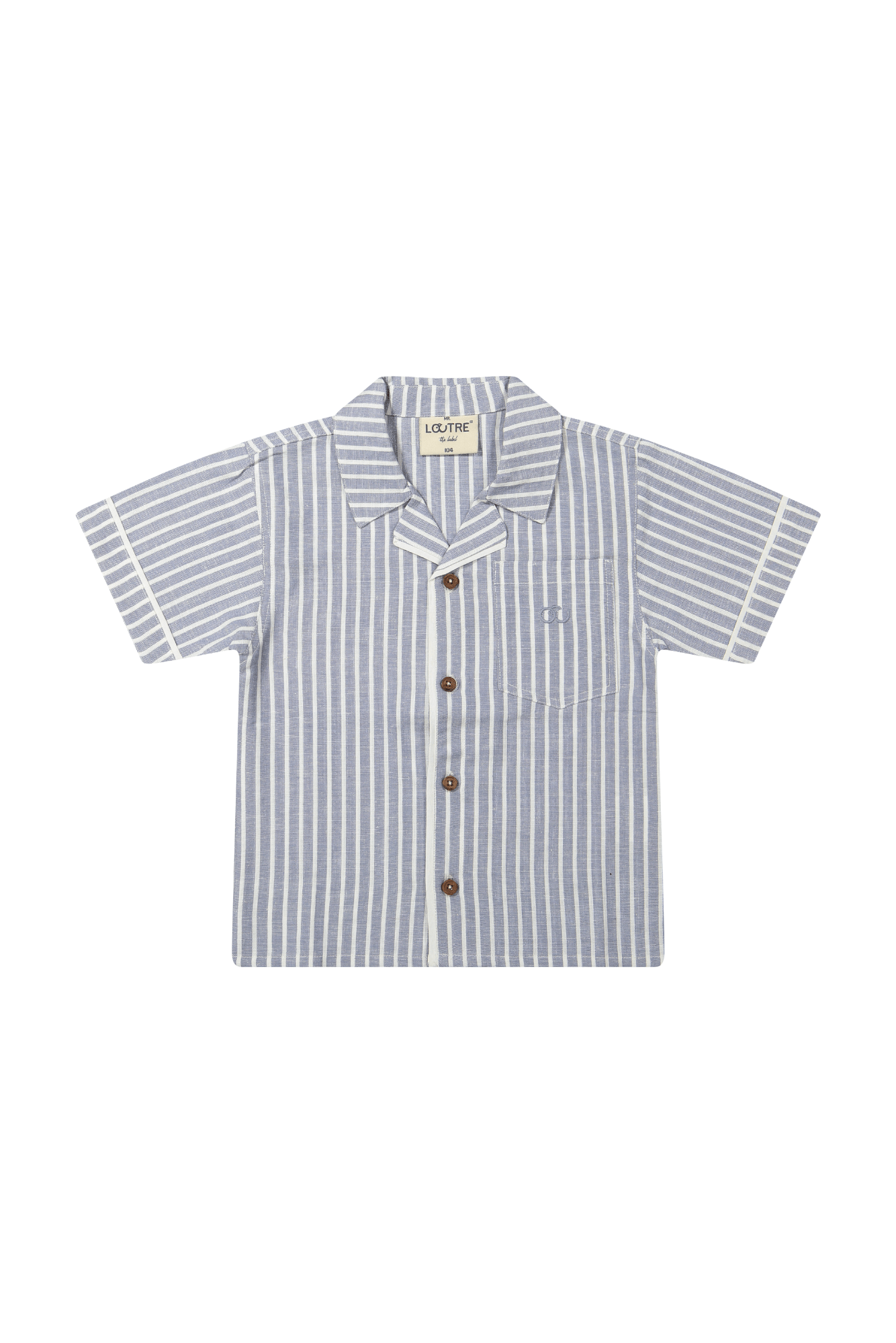 Milo | Blouse jongens | Sky - Cloud White - Mr. Loutre - Shirts & Polo's