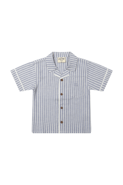 Milo | Blouse jongens | Sky - Cloud White - Mr. Loutre - Shirts & Polo's