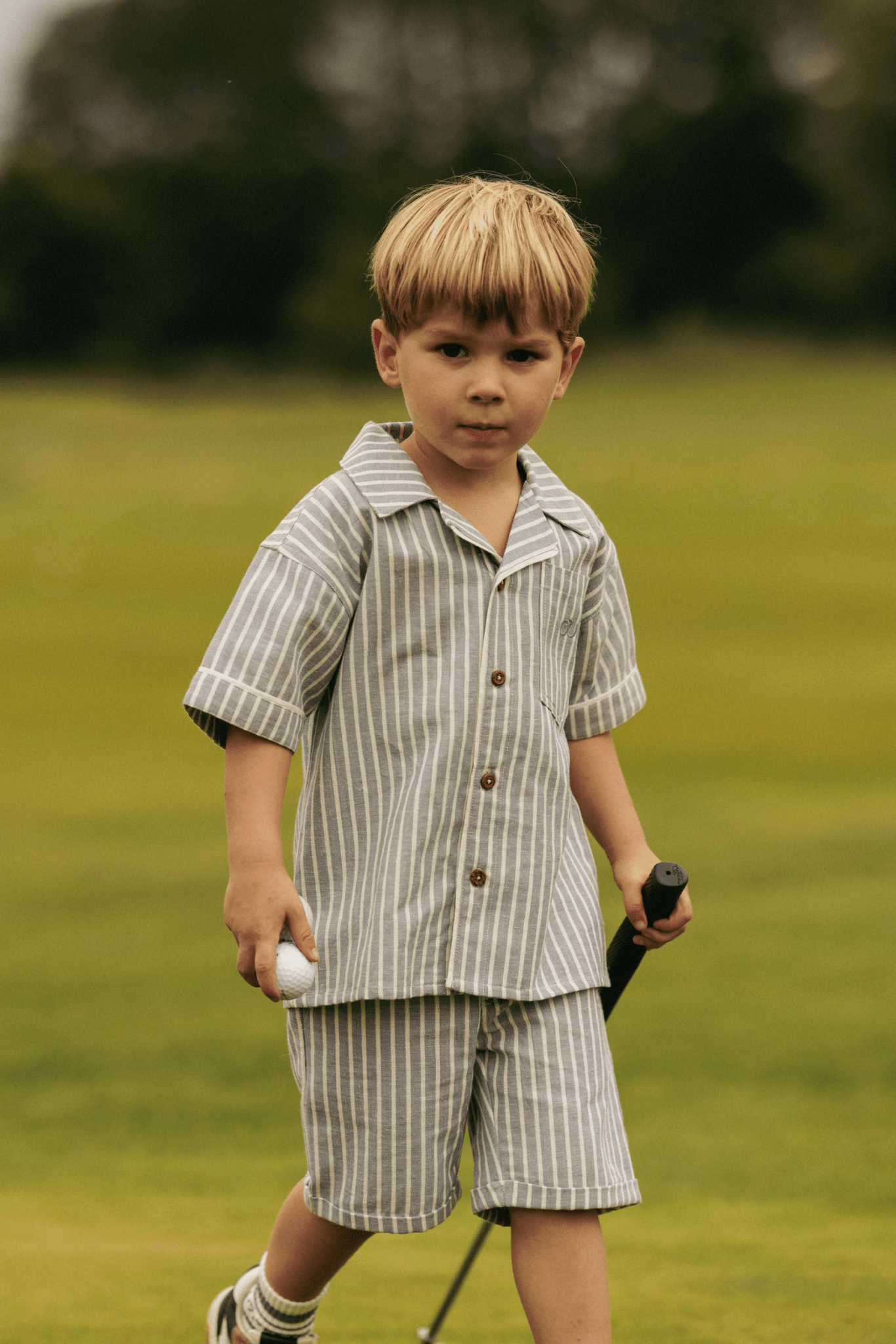 Milo | Blouse jongens | Sky - Cloud White - Mr. Loutre - Shirts & Polo's