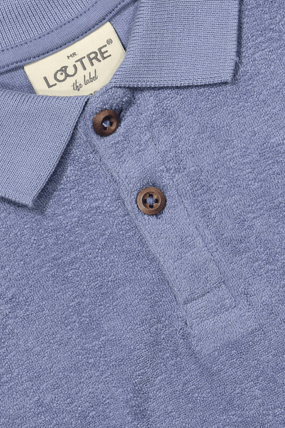 Nils | Badstof polo | Sky - Mr. Loutre - Shirts & Polo's